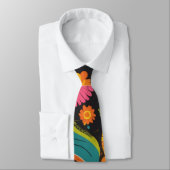 Groovy 70s Vibes Retro Patroon Stropdas (Gebonden)