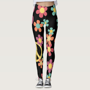 Groovy 70s Vloermodel afdrukken Leggings