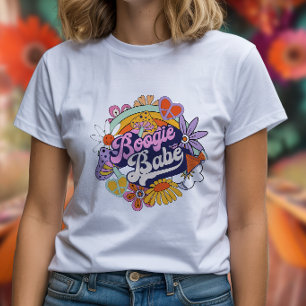 Groovy 70s vrijgezellenfeest Boogie Babe ID929 T-shirt