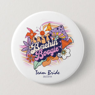 Groovy 70s vrijgezellenfeest Boogie Team Bruid ID9 Ronde Button 7,6 Cm