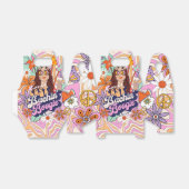 Groovy 70s vrijgezellenfeest Laatste Bachin' Boogi Bedankdoosjes (Uitgevouwen)