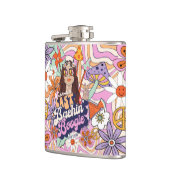 Groovy 70s vrijgezellenfeest Laatste Bachin' Boogi Heupfles (Links)