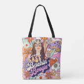 Groovy 70s vrijgezellenfeest Laatste Bachin' Boogi Tote Bag (Achterkant)