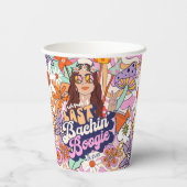 Groovy 70s vrijgezellenfeest Laatste gedans voor d Papieren Bekers (Achterkant)