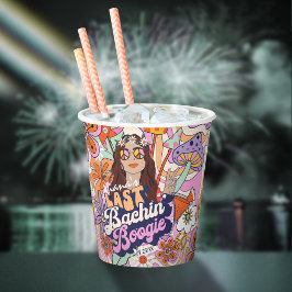 Groovy 70s vrijgezellenfeestje Laatste feestelijke Papieren Bekers