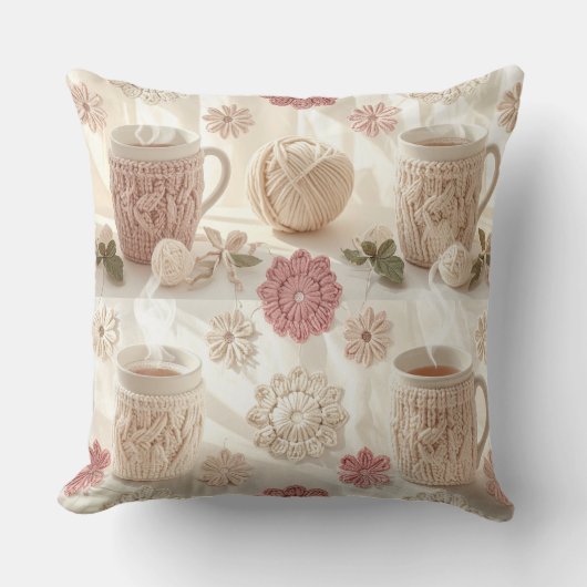 Groovy 70s Worpillow - Mosterdgeel Psychedelisch Kussen (Voorkant)