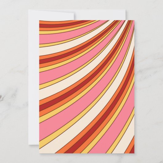 Groovy 70's Young Wild en Drie 3e Verjaardag Kaart (Achterkant)