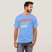 Groovy 80 Years Old Awesome Since May 1943 80th fr T-shirt (Voorkant volledig)