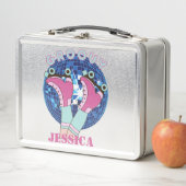 Groovy 80s Style Roller Schaatsen Metal Lunchbox (In situ)