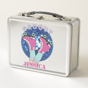 Groovy 80s Style Roller Schaatsen Metal Lunchbox