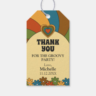 Groovy 80th Birthday Retro 60s Theme Cadeaulabel