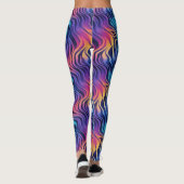 Groovy 90s stijl multicolor boho   leggings (Achterkant)