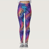 Groovy 90s stijl multicolor boho   leggings (Voorkant)