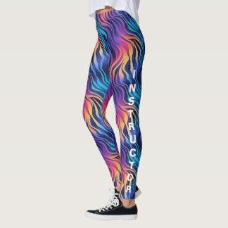 Groovy 90s stijl multikleur Boho   Leggings