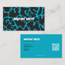 groovy abstract aesthestic modern business card