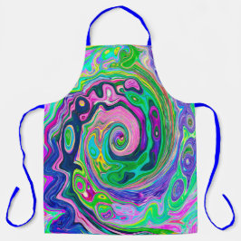 Groovy Abstract Aqua en Navy Lava Swirl Schort