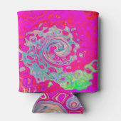 Groovy Abstract Blauwgroen blauw en rood zwijn Blikjeskoeler (Achterkant)