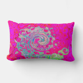 Groovy Abstract Blauwgroen blauw en rood zwijn Kussen