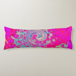 Groovy Abstract Blauwgroen blauw en rood zwijn Lichaamskussen