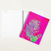 Groovy Abstract Blauwgroen blauw en rood zwijn Planner (Display)