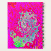 Groovy Abstract Blauwgroen blauw en rood zwijn Planner (Achterkant)