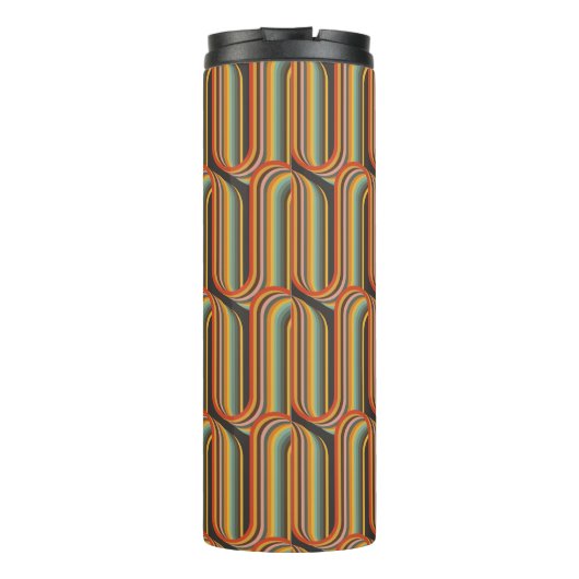 Groovy Abstract dankbaar dankbaar gezegend Thermosbeker (Achterkant)