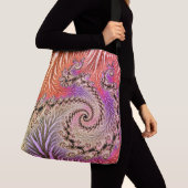 Groovy Abstract Digitale Funky Boho Spiraal Fracta Crossbody Tas (Dichtbij)