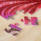 Groovy Abstract Digitale Funky Boho Spiraal Fracta Legpuzzel (Zijkant)