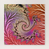 Groovy Abstract Digitale Funky Boho Spiraal Fracta Legpuzzel (Horizontaal)