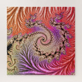 Groovy Abstract Digitale Funky Boho Spiraal Fracta Legpuzzel (Verticaal)