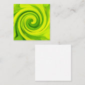 Groovy Abstract groen, vloeibaar kunstwervelschild Vierkante Visitekaartje (Voorkant / Achterkant)