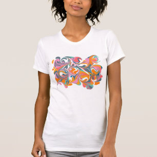 Groovy Abstract kleurrijke marmer Trippy Art T-Shi T-shirt
