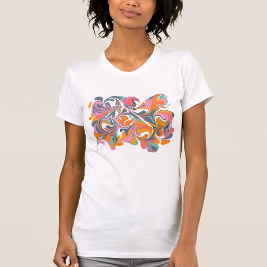 Groovy Abstract kleurrijke marmer Trippy Art T-Shi T-shirt (Voorkant)