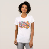 Groovy Abstract kleurrijke marmer Trippy Art T-Shi T-shirt (Voorkant volledig)