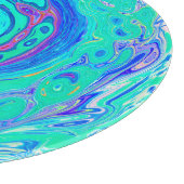 Groovy Abstract Ocean Blue en Green Liquid Swirl Snijplank (Hoek)
