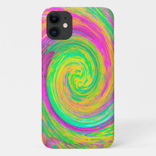 Groovy Abstract Paars en Gele regenboogdraden Case-Mate iPhone Case