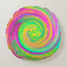 Groovy Abstract Paars en gele vloeibare wervelkolo