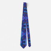 Groovy Abstract Retro Blue en Paarse wervelkolom Stropdas (Voorkant)