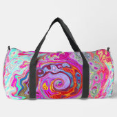 Groovy Abstract Retro Hot Pink en Blue Swirl Plunjezak (Voorkant)