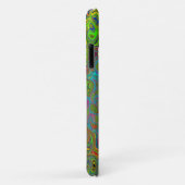 Groovy Abstract Retro Lime Green en Blue Swirl Case-Mate iPhone Case (Achterkant/rechts)