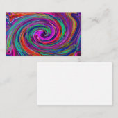 Groovy Abstract Retro Magenta Dark Rainbow Swirl Visitekaartje (Voorkant / Achterkant)