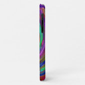 Groovy Abstract Retro Magenta Donkere Regenboog Dr Case-Mate iPhone Case (Achterkant/links)