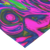 Groovy Abstract Retro Magenta Rainbow Swirl Tafelkleed (Gekanteld)