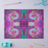 Groovy Abstract Retro Magenta Rainbow Swirl Tissuepapier (Craft)