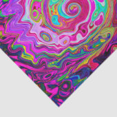 Groovy Abstract Retro Magenta Rainbow Swirl Tissuepapier (Detail)
