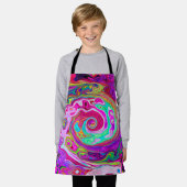 Groovy Abstract Retro Magentar Kleurenspectrum Dra Schort (Gedragen)