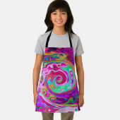 Groovy Abstract Retro Magentar Kleurenspectrum Dra Schort (Insitu)