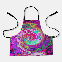 Groovy Abstract Retro Magentar Kleurenspectrum Dra Schort