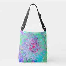 Groovy Abstract Retro Pink en Green Swirl