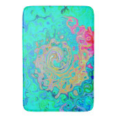 Groovy Abstract Retro Rainbow Liquid Swirl Badmat (Voorkant Verticaal)